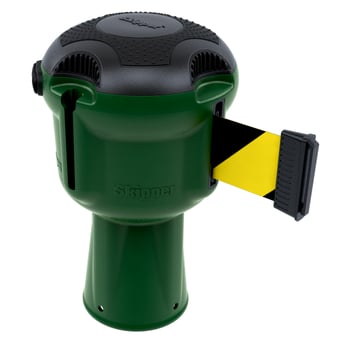 Picture of Skipper Green Retractable Unit With Black Yellow Tape 9mm - [SK-001GR-BY]