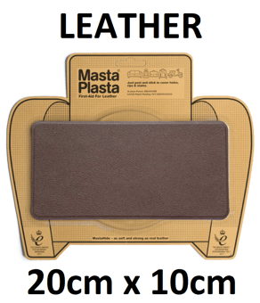 picture of MastaPlasta Leather Repair Patch Large Plain Mid-Brown 20cm x 10cm - [MPL-MID-BROWNSUPERPLAIN20X10EU]