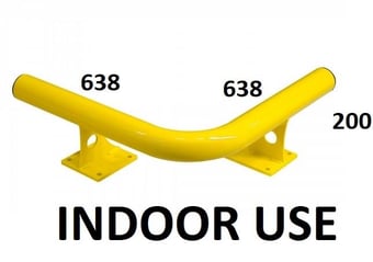 picture of BLACK BULL Raised Collision Protection Bars Internal Corner - Indoor Use - 200 x 638 x 638mm - Yellow - [MV-202.24.284]