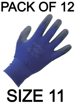 picture of Ansell 11-618 Hyflex Polyurethane Foam Coated Gloves - Pair - Size 11 - Pack of 12 - AN-11-618-11X12 - (AMZPK)