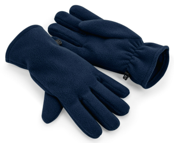 Picture of Beechfield Recycled Fleece Navy Blue Gloves - Pair - BT-B298R-FNY