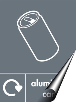 picture of Recycling Signs - Aluminium Cans - 300 X 400Hmm - Self Adhesive Vinyl - [AS-WR41-SAV]