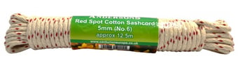 Picture of 12.5m 5mm (No 6) Red Spot Cotton Sash Cord CTRN-CI-SC015