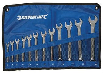 picture of 12 Piece Combination Spanner Set in Tough Nylon Storage Roll - [SI-633799]
