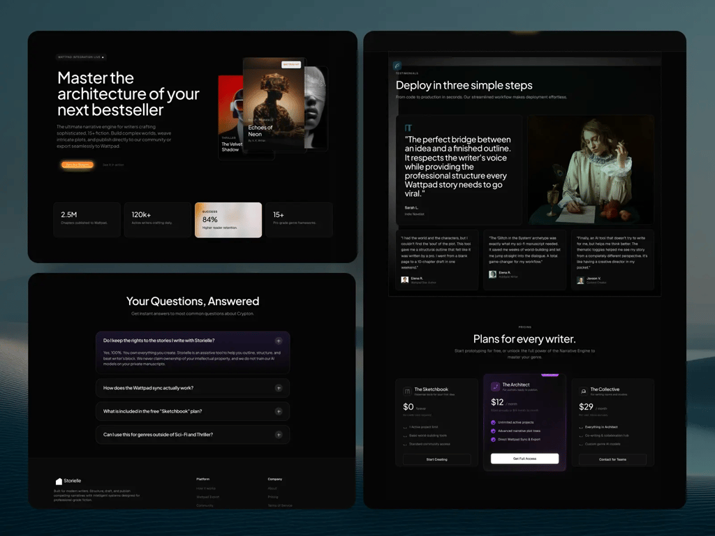 AI Writer SaaS Landing Page Template