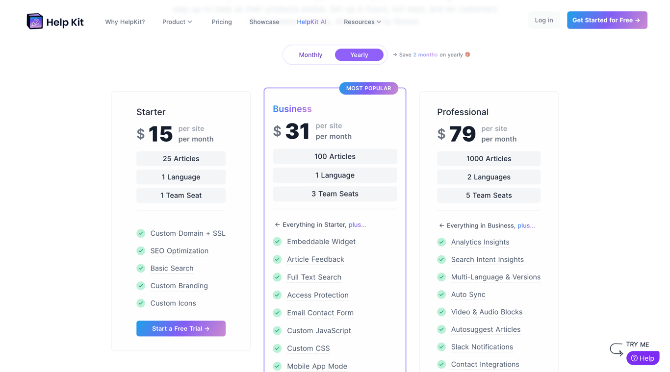 Helpkit Pricing