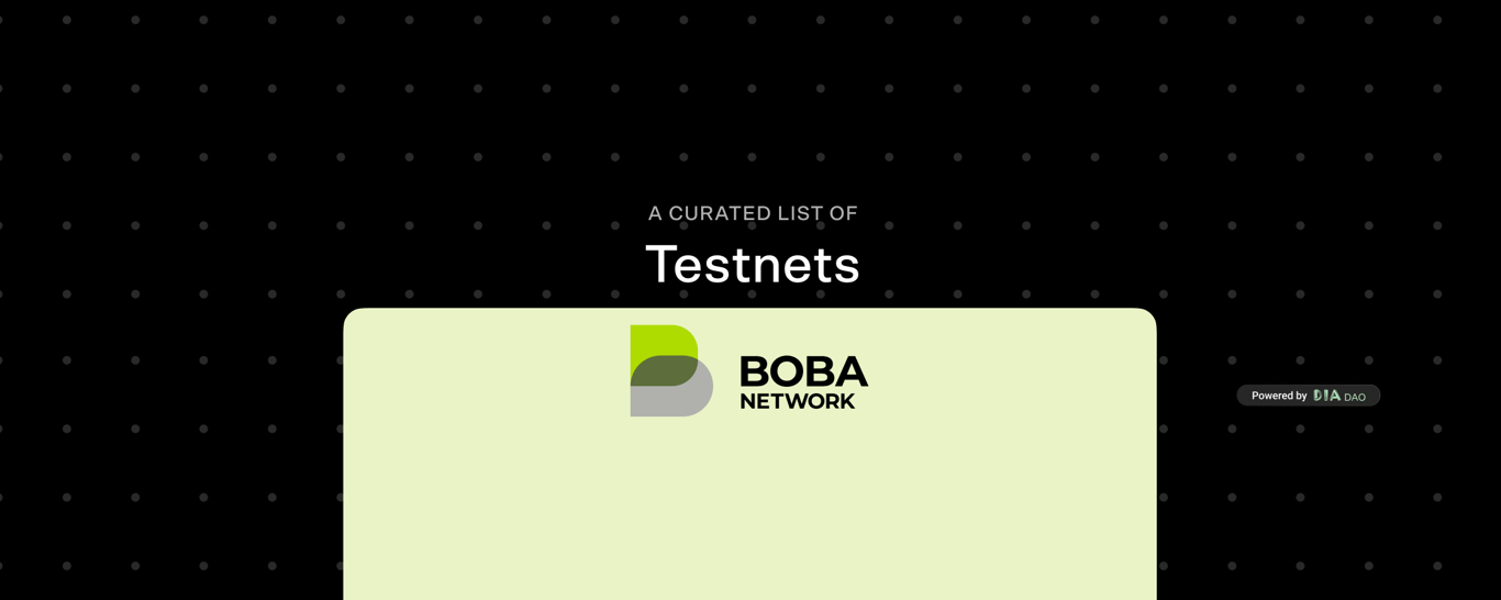 Boba Testnets