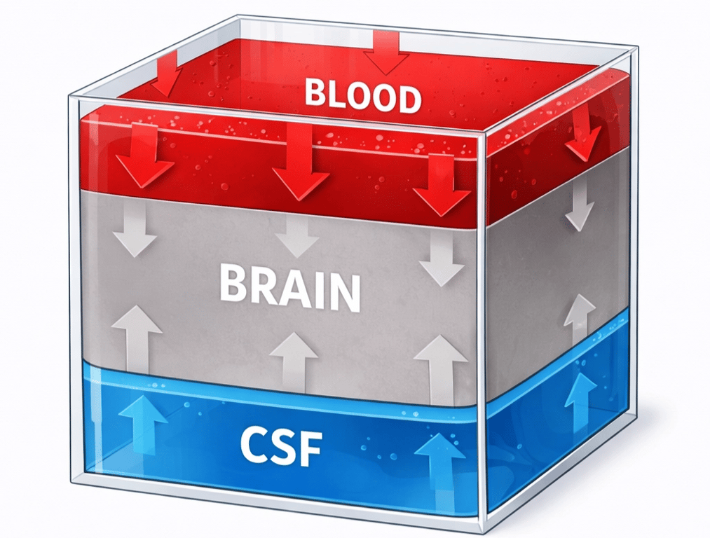 Now imagine all of them pushing against each other within that fixed space. The pressure generated inside this cube is what we call intracranial pressure (ICP).