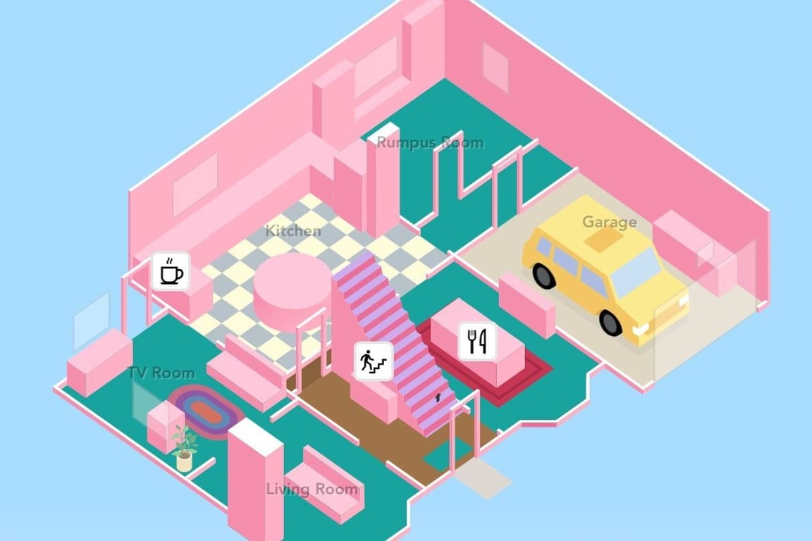 Map based on The Simpsons’ house