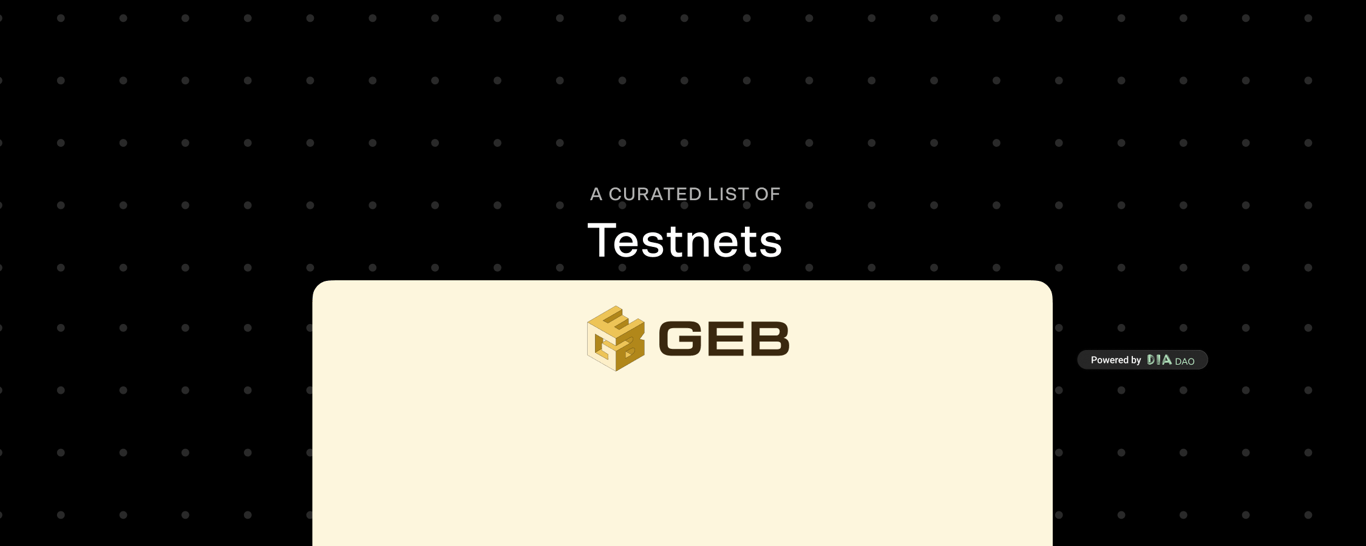 GEB Testnets