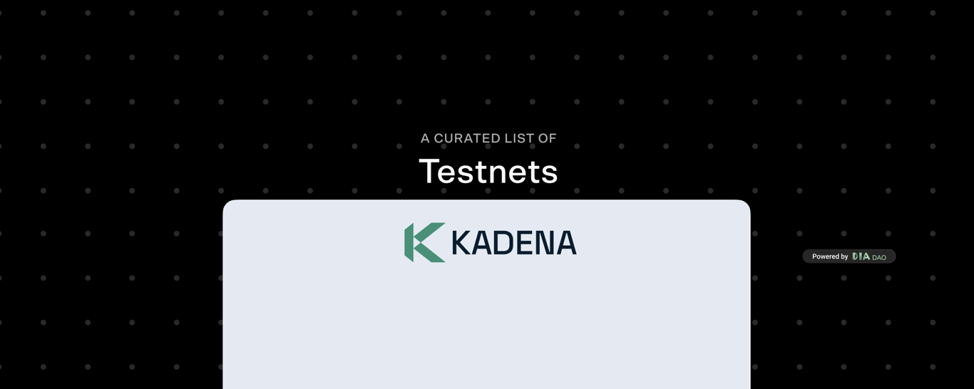 Kadena Testnets