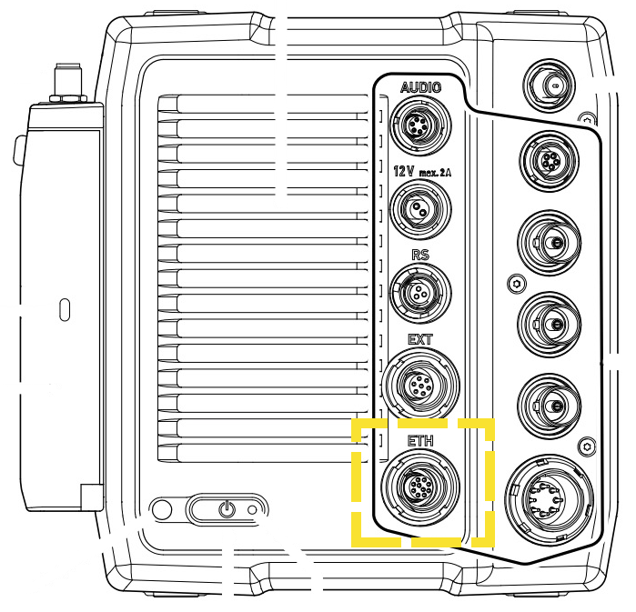Alexa Mini LF Ethernet Port Location