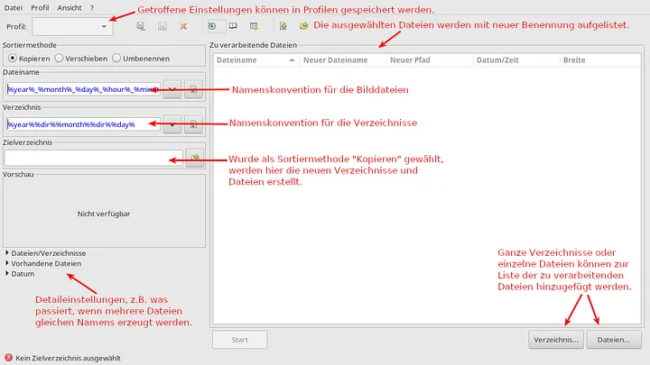 AmoK Exif Sorter – auf den ersten Blick verwirrend, aber effektiv