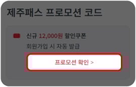 제주패스 할인쿠폰 사용 방법