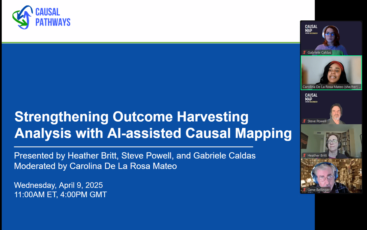AI meets Outcome Harvesting: Key insights and resources from our Causal Pathways Coffee Break