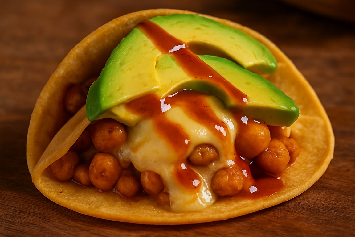 Pepper Jack-Packed Chickpea Tacos