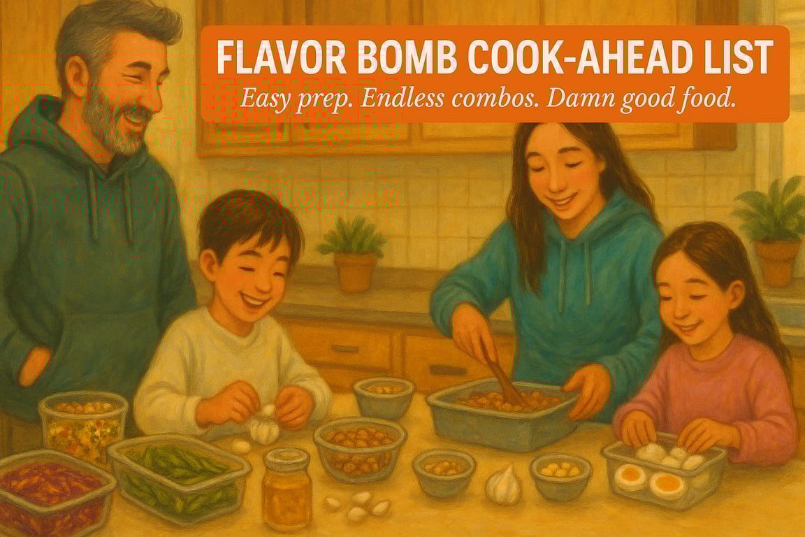 Flavor Bomb Cook-Ahead List: The Weekly Prep That Changes Everything