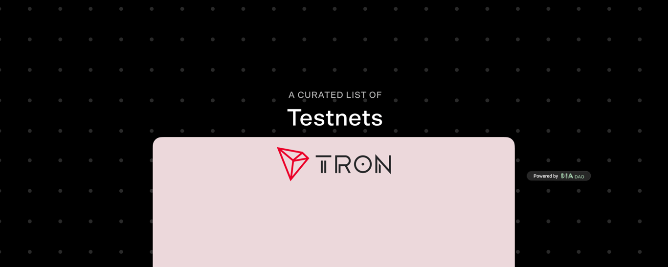 TRON Testnets