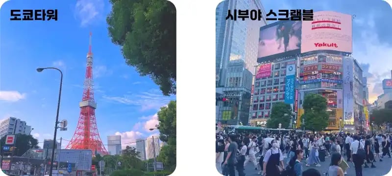 도쿄타워와 시부야 스크램블 - 아고다 할인코드