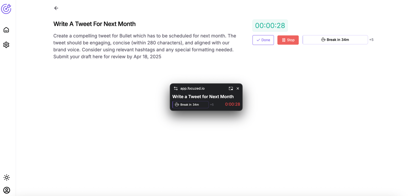 Focuzed.io - Focus Bar