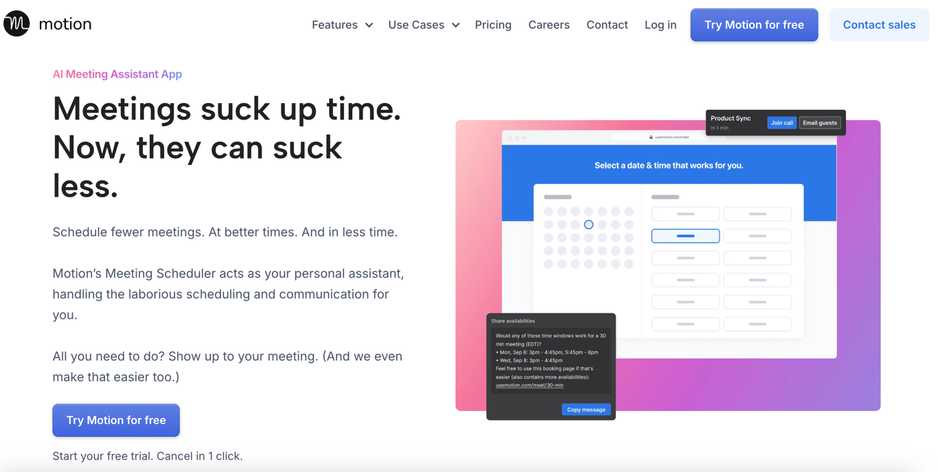 Motion - Meeting Scheduling
