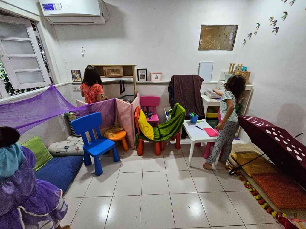 The kids freeplay houses with their meticulous detailing and efficient use of resources