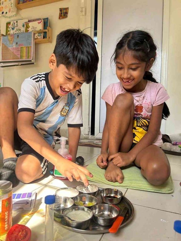 Hands on, sensorial science activities trump a textbook any day