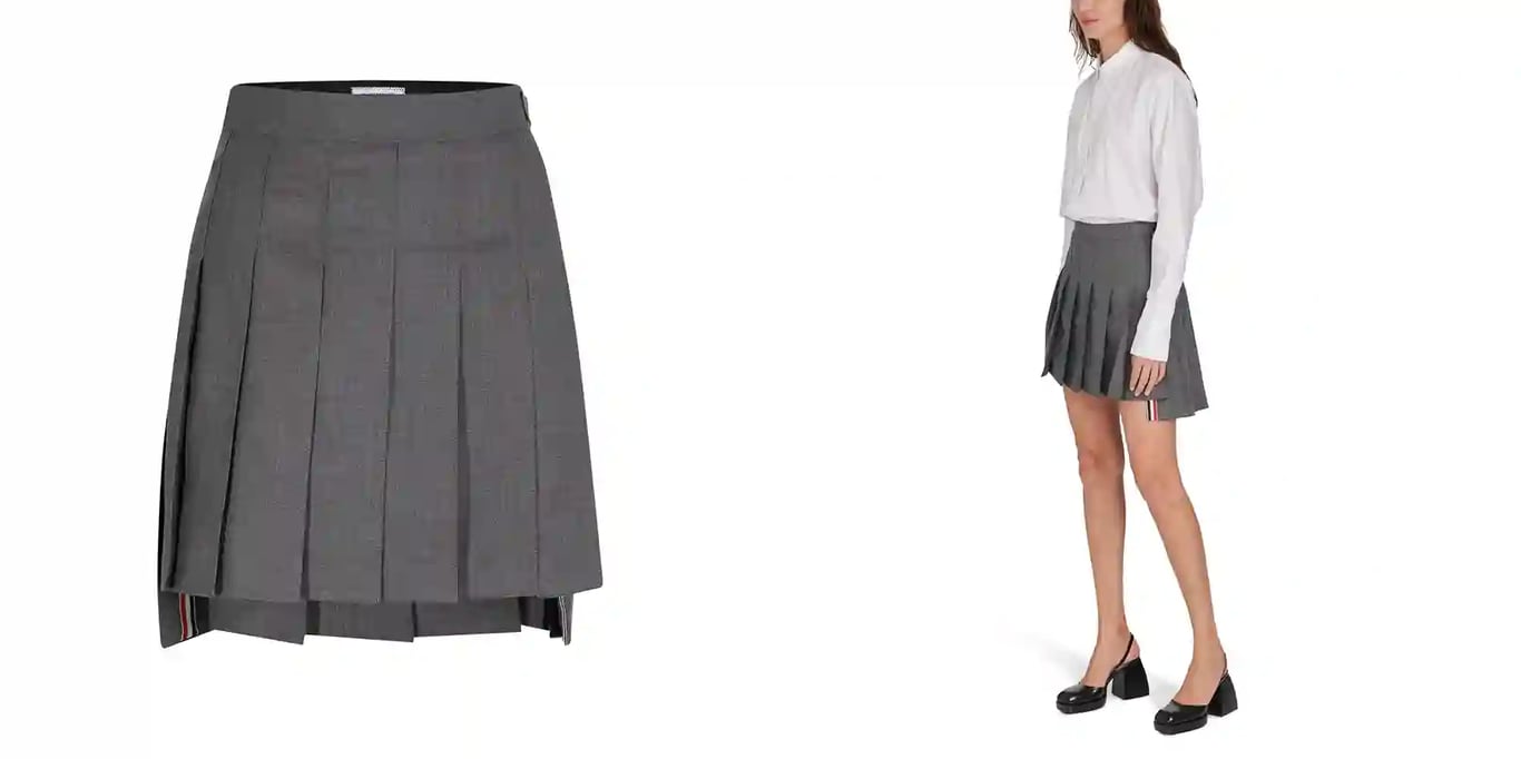 톰브라운 플리츠 미니 스커트