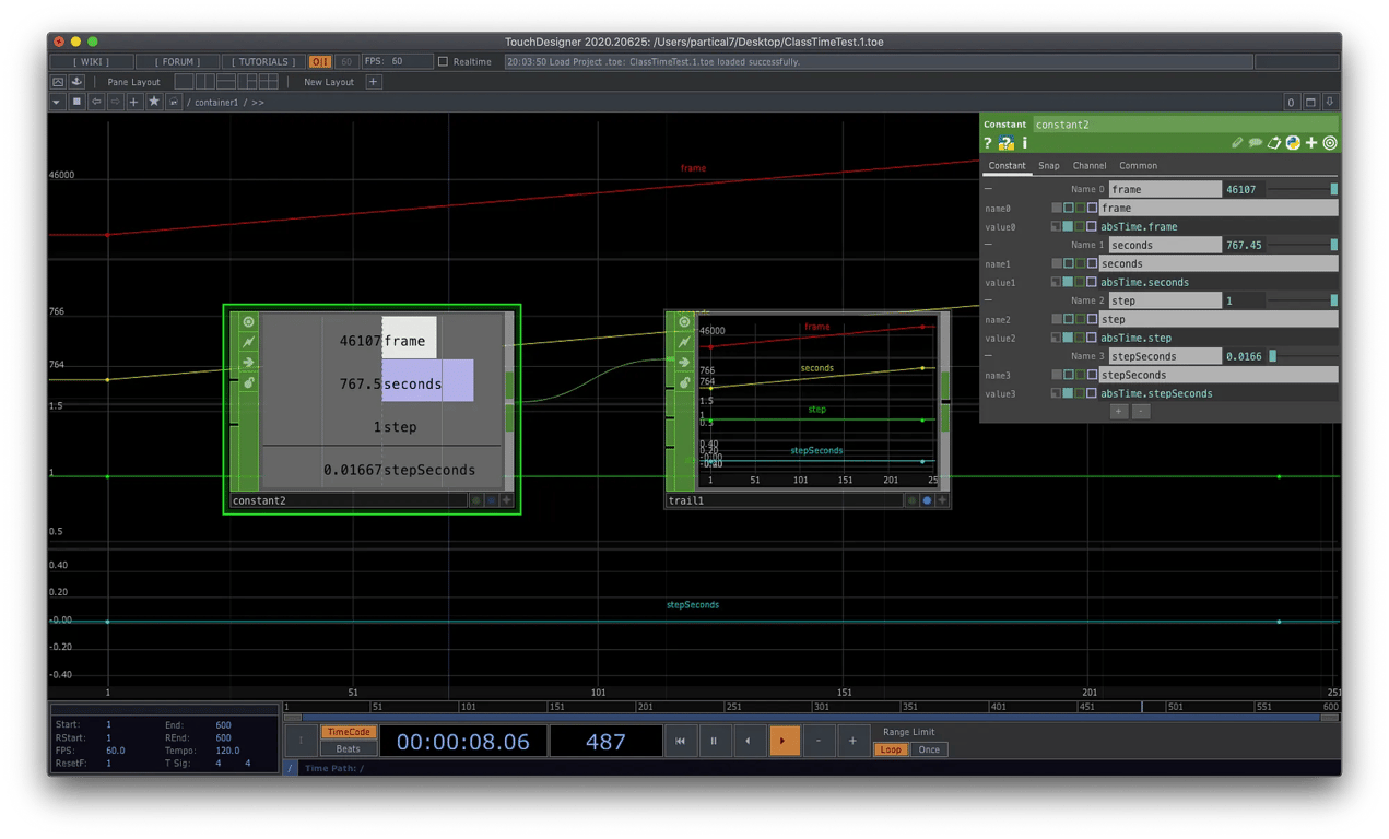 TouchDesigner AbsTime 教學：掌握 frame、seconds、step 與 stepSeconds 用法