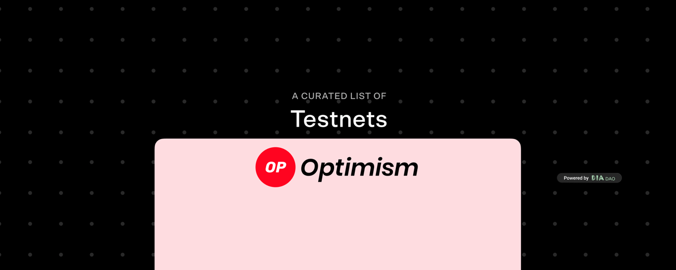 Optimism Testnets
