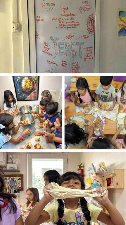 Different explorations from when the kids voted to learn more about "Food and cooking”