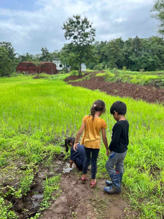 Exploring our farmschool Vrindavan farms at her prettiest time of year