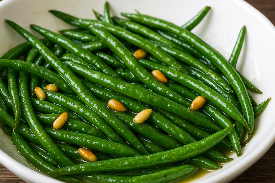 Butter-Glazed French Beans with Toasted Pine Nuts