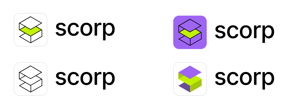 Реализация второго варианта лого для разных маркетинговых ситуаций