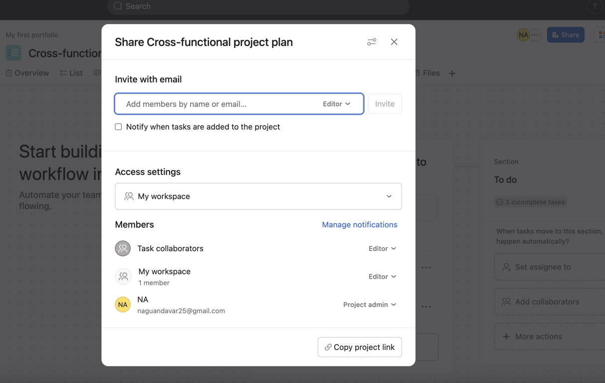 Asana’s Collaboration Feature