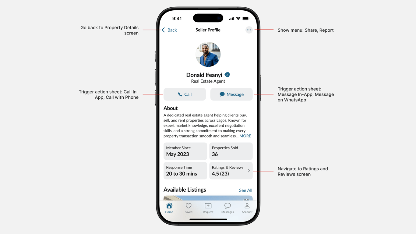 Seller Profile Screen
