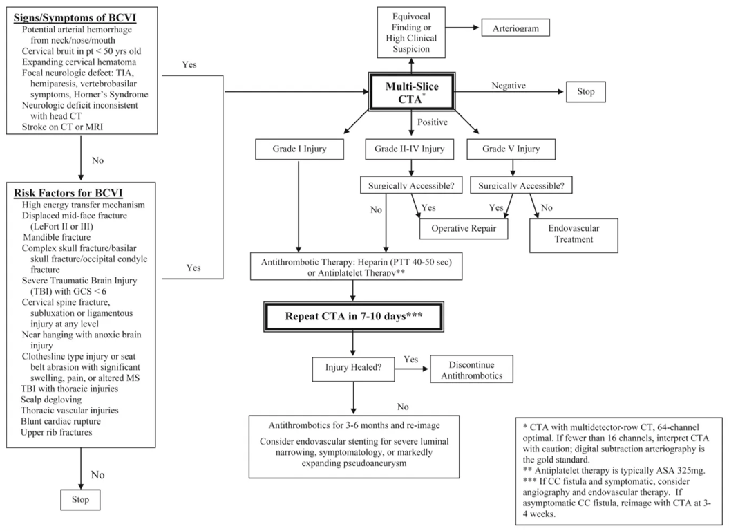The Denver Health Medical Center BCVI screening guideline
