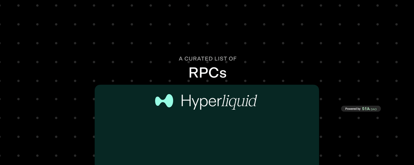 Hyperliquid RPCs