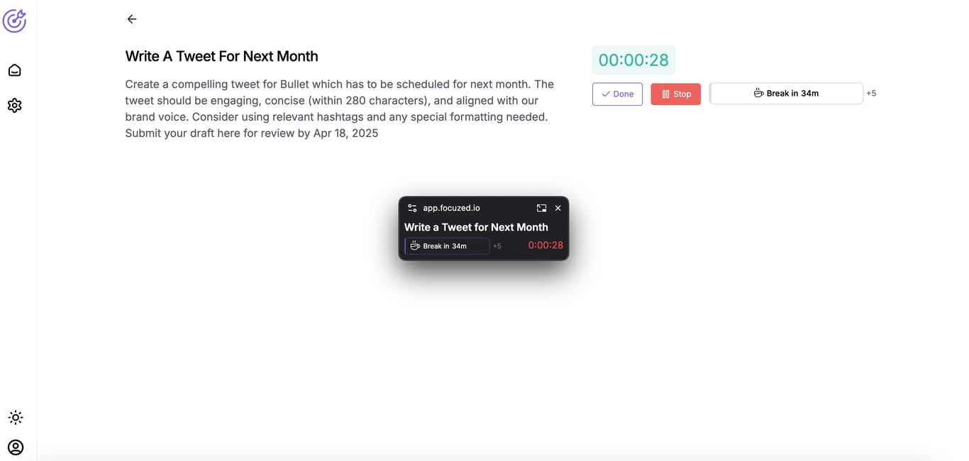 Focuzed.io’s Focus bar