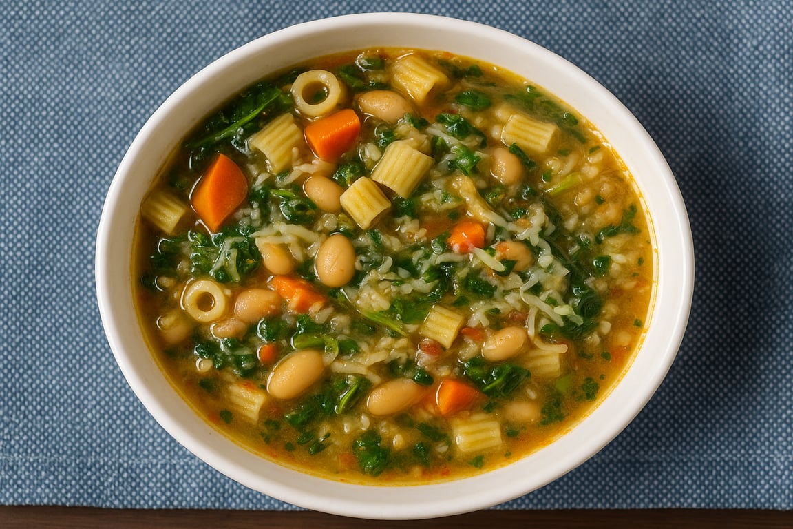 Beans & Greens: Corona Bean, Broccoli Rabe and Ditalini Soup