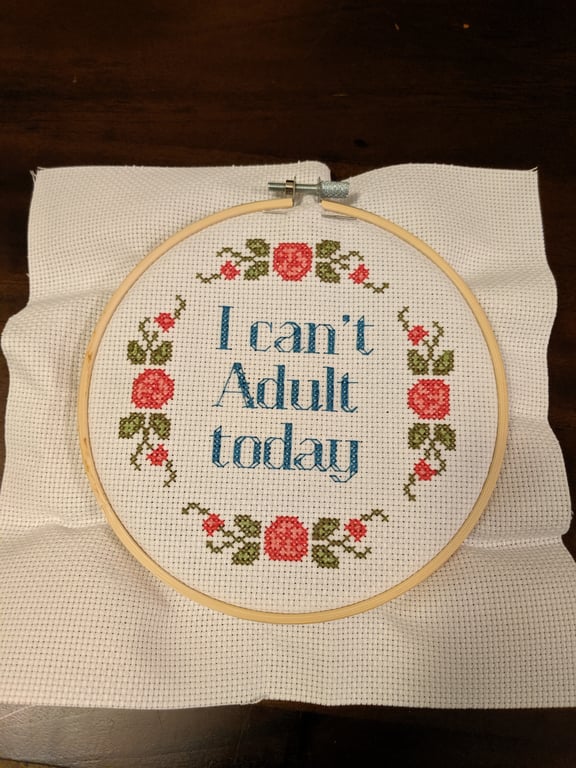 “I can’t adult today” — the stitch that started it all!