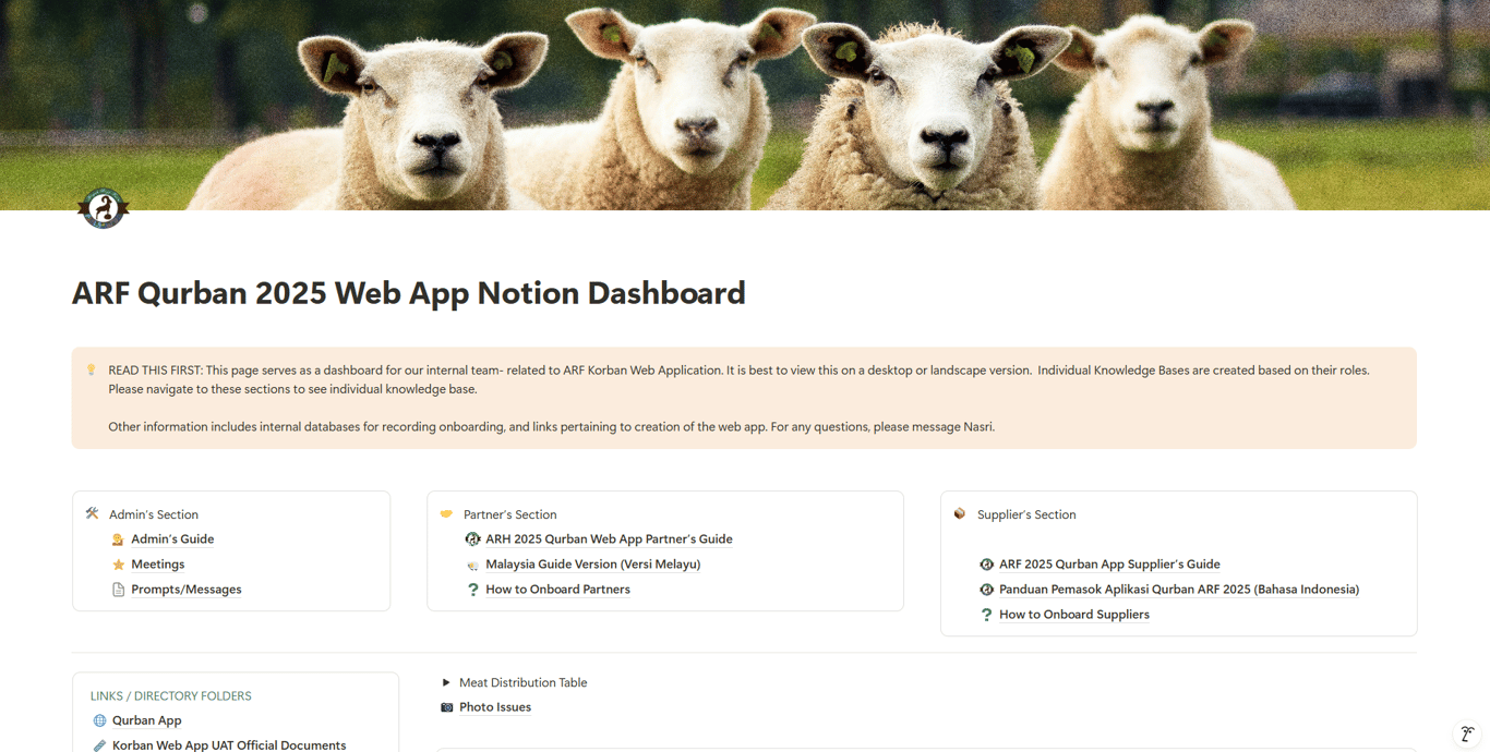 internal tool for the project