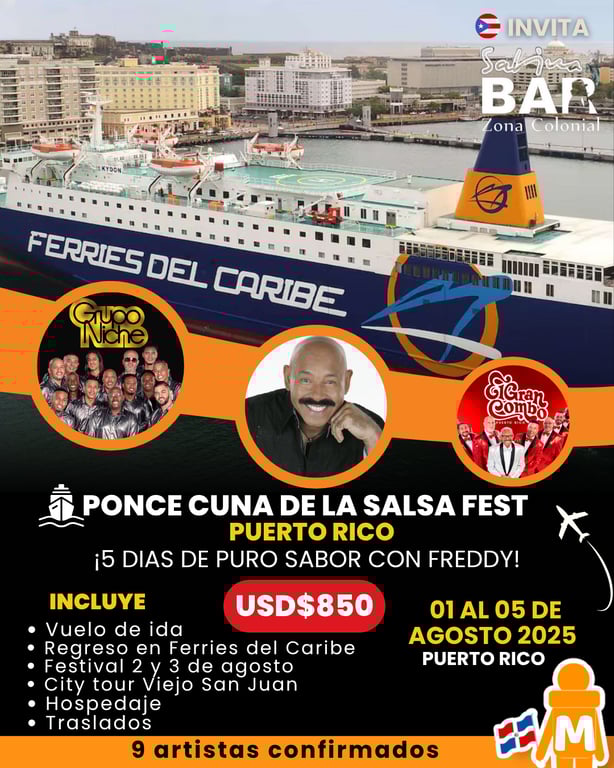 Rumbo a PR pal "Ponce Cuna de la Salsa Fest"
