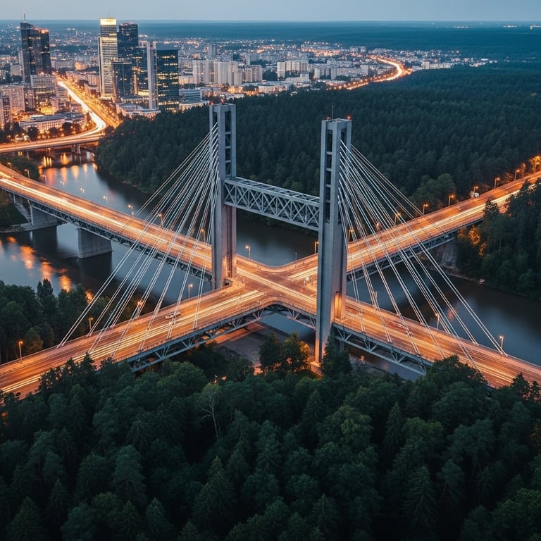 H shape bridge → Kaadu (forest)