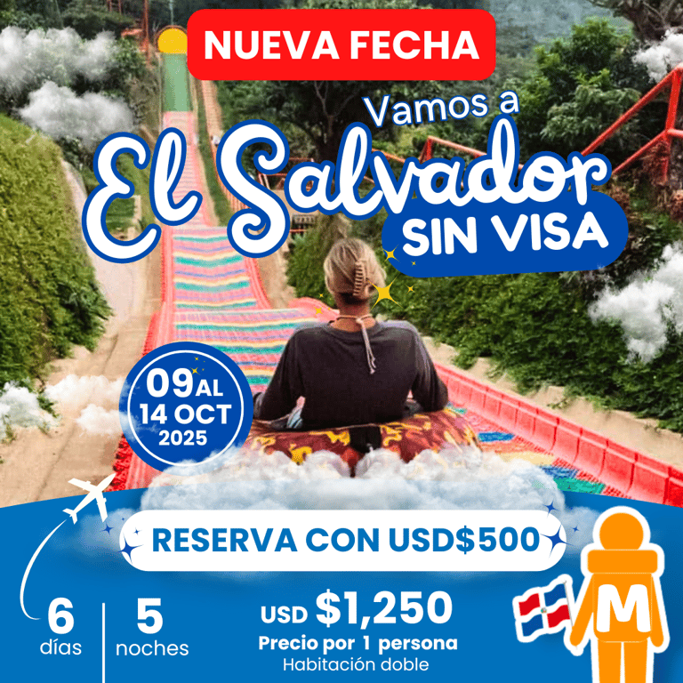 El Salvador SIN VISA 2026  - 6 Días y 5 Noches 
