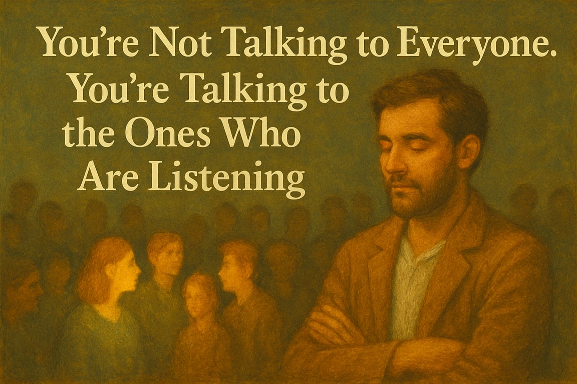 You’re Not Talking to Everyone. You’re Talking to the Ones Who Are Listening.