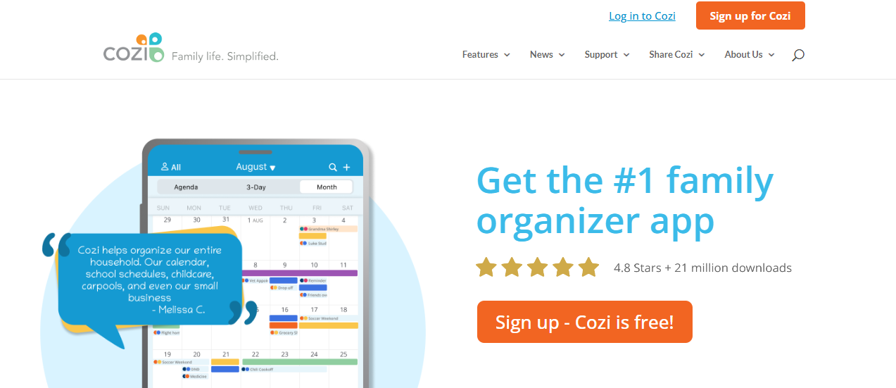 Cozi Organizer App