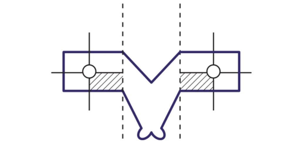 Surgeon’s view of the exposed lateral masses. The entry point is generally in the midpoint of the square or just inside the inferomedial quadrant (shaded). 
