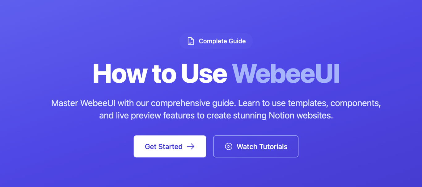 How to use WebeeUI?