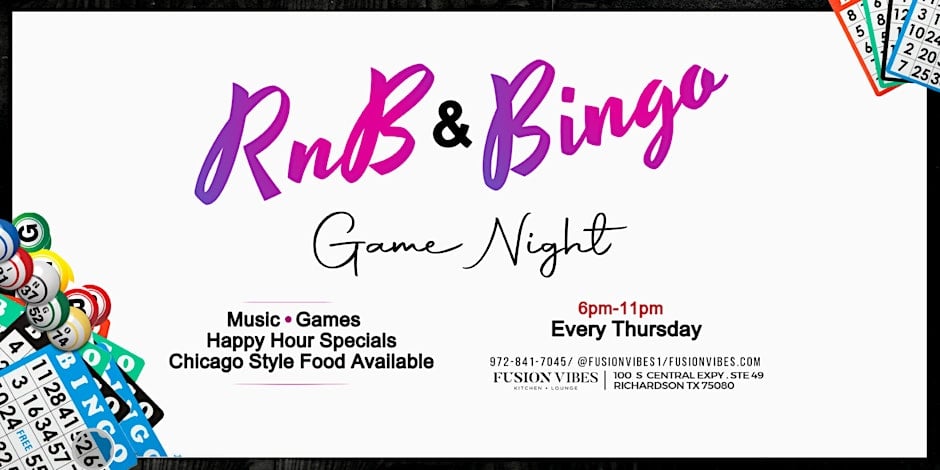 Thursday RnB + Bingo Game Night